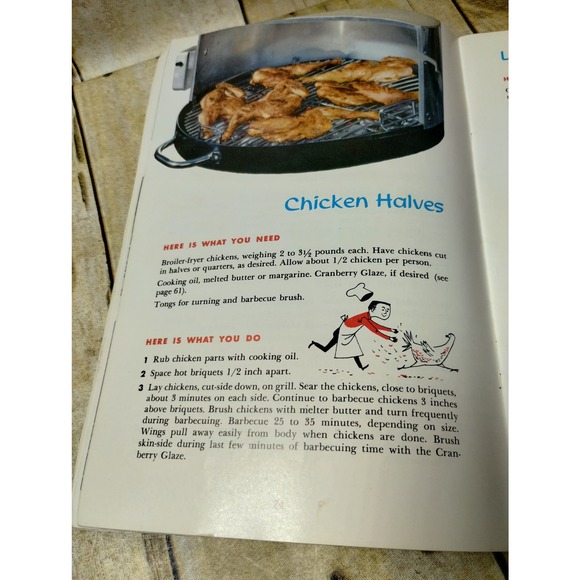 Vtg How to Cook Outdoors Cookbook Garden Mark 1961 Grilling Barbecue  (bb10) - Picture 6 of 10